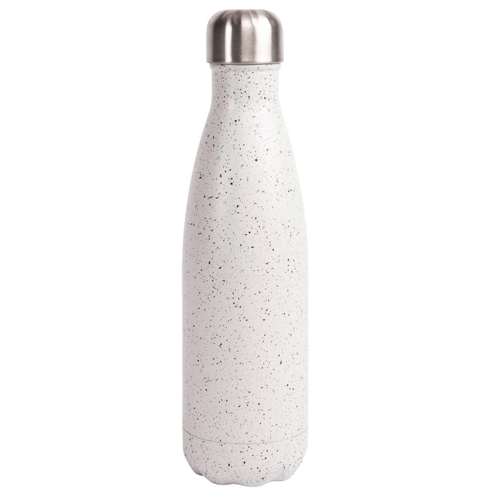 Sagaform Nils stalen fles Splash 500ml - met logo of onbedrukt bestellen - Wit / Zwart