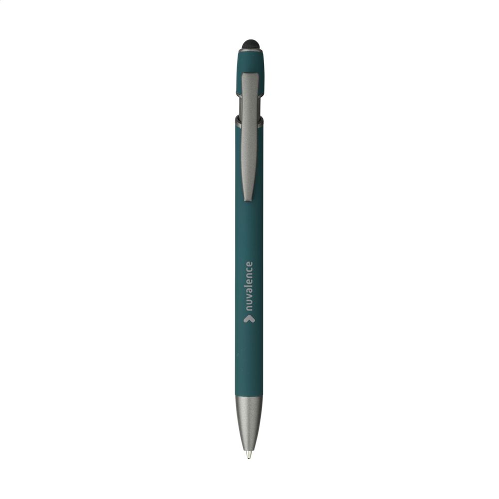 Luca Stylus RCS Recycled Alu SoftTouch Pen - voor bedrijven en relatiegeschenken - Groen