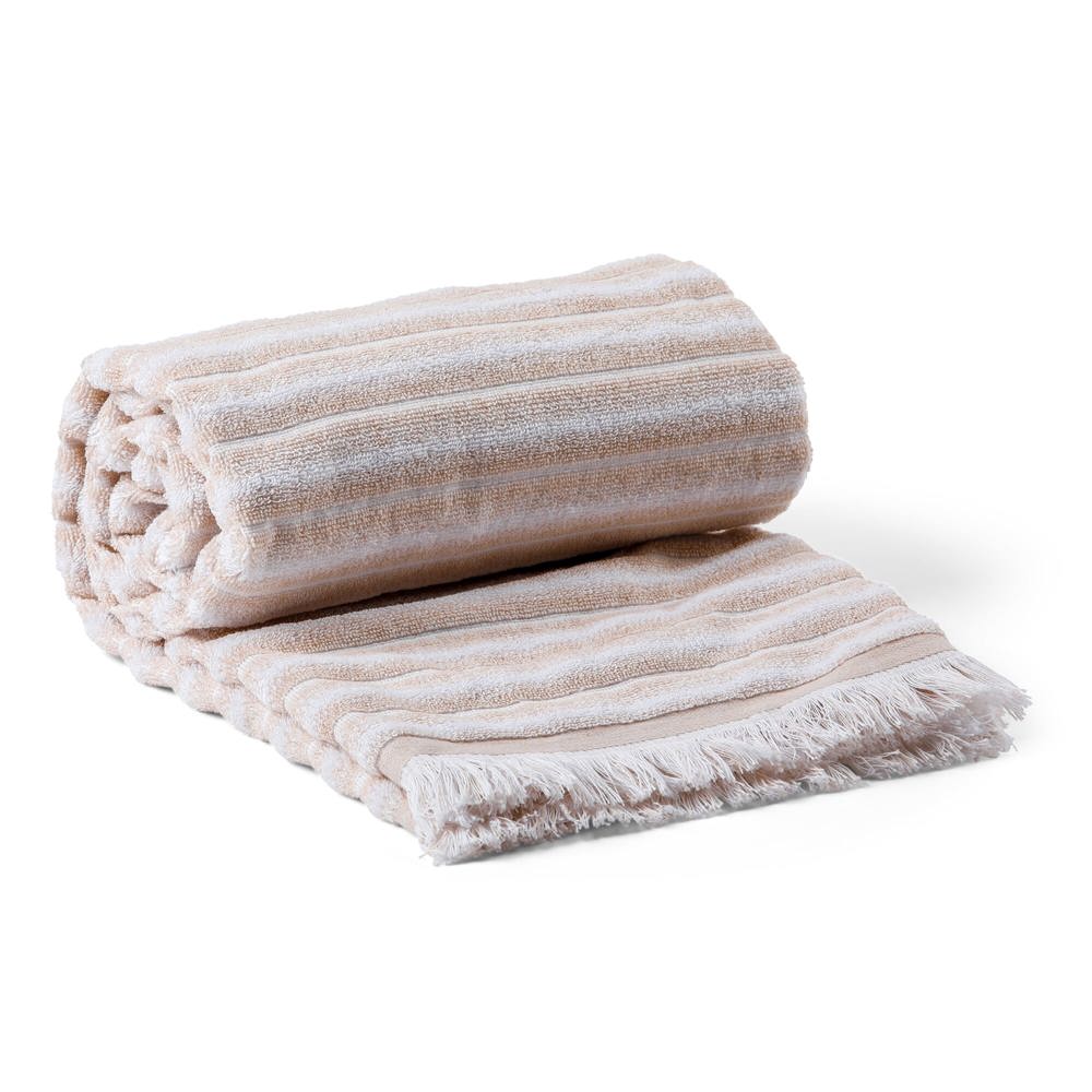 Lord Nelson Victory Melange badhanddoek 80x160 cm - bedrukt of onbedrukt verkrijgbaar - Beige