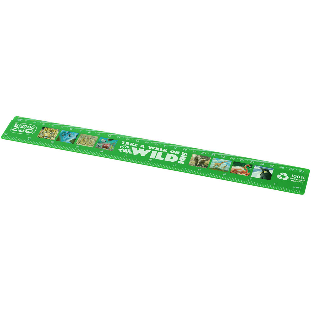 Refari liniaal van 30 cm van gerecycled plastic