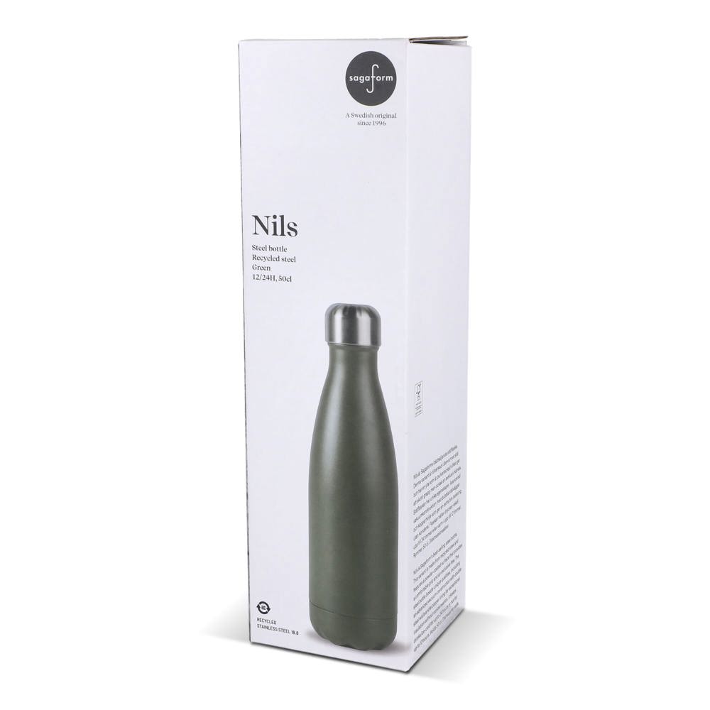 Sagaform Nils stalen fles gepoedercoat 500 ml