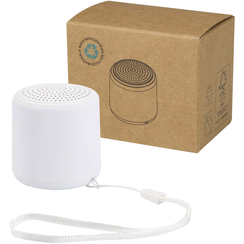 Velkis 3W gerecycleerde plastic draadloze Bluetooth®-speaker - bedrukt of onbedrukt verkrijgbaar