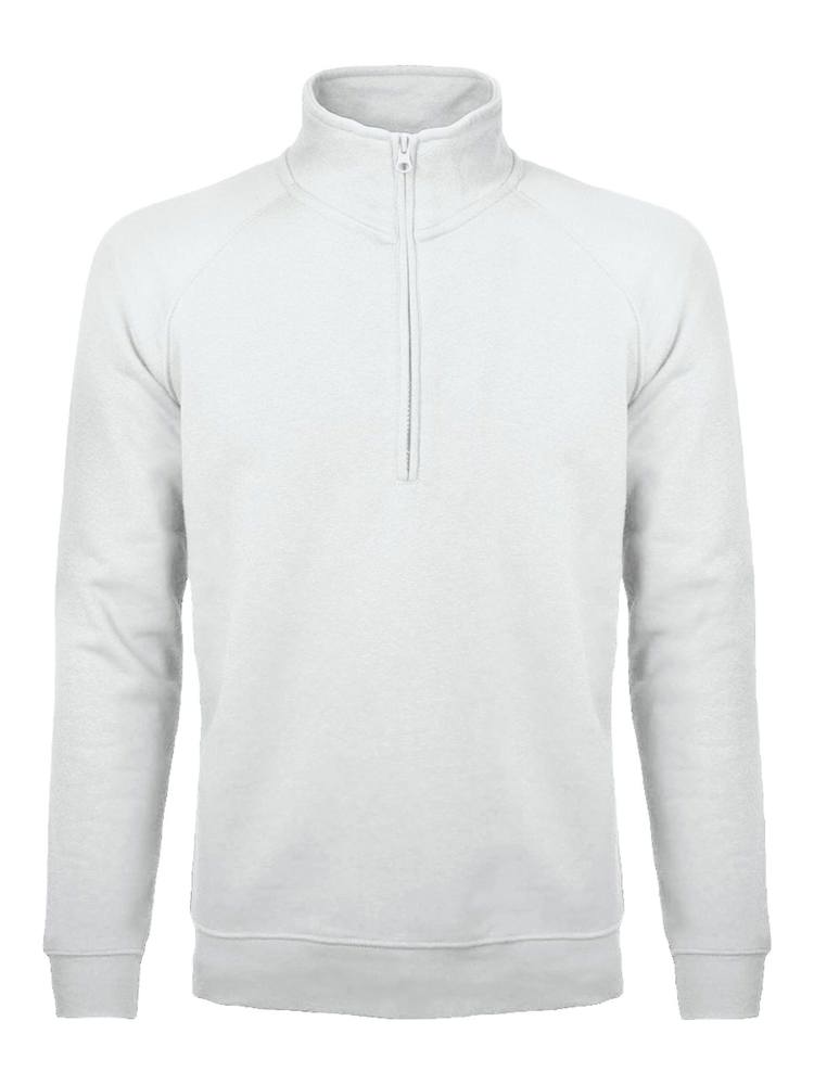 BS Sirio half zip sweater, 280 gr/m² - kopen of bedrukken - Wit (WHITE)