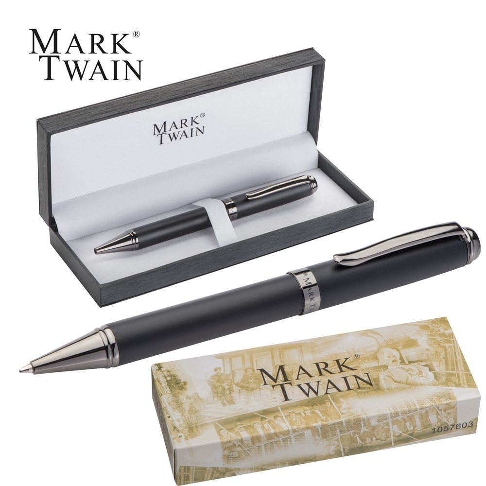 Metalen balpen - Mark Twain - voor bedrijven en relatiegeschenken