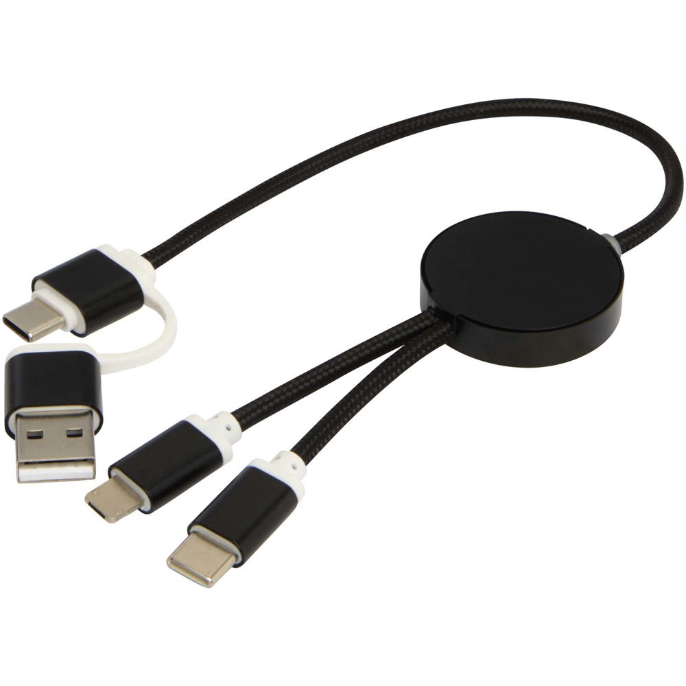 Alasia 5-in-1 30 cm datasynchronisatie- en 27 W snellaadkabel van gerecycled aluminium en plastic