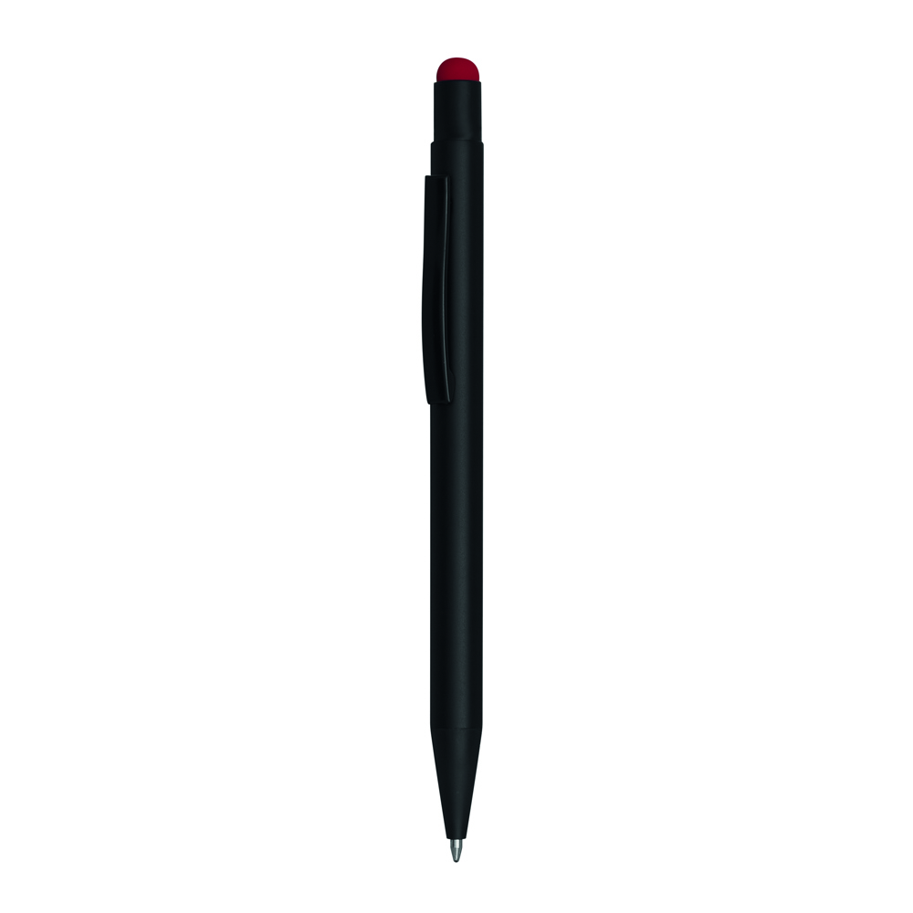 BLACK BEAUTY - Aluminium balpen - met logo of onbedrukt bestellen - Rood, Zwart