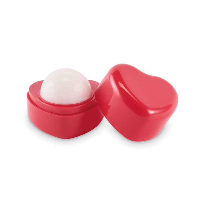 SWEET - Hartvormige vegan lippenbalsem - met logo of onbedrukt bestellen - Rood
