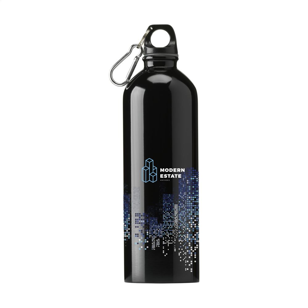 SteelForce RCS Recycled Steel Bottle 750 ml - met logo of onbedrukt bestellen - zwart