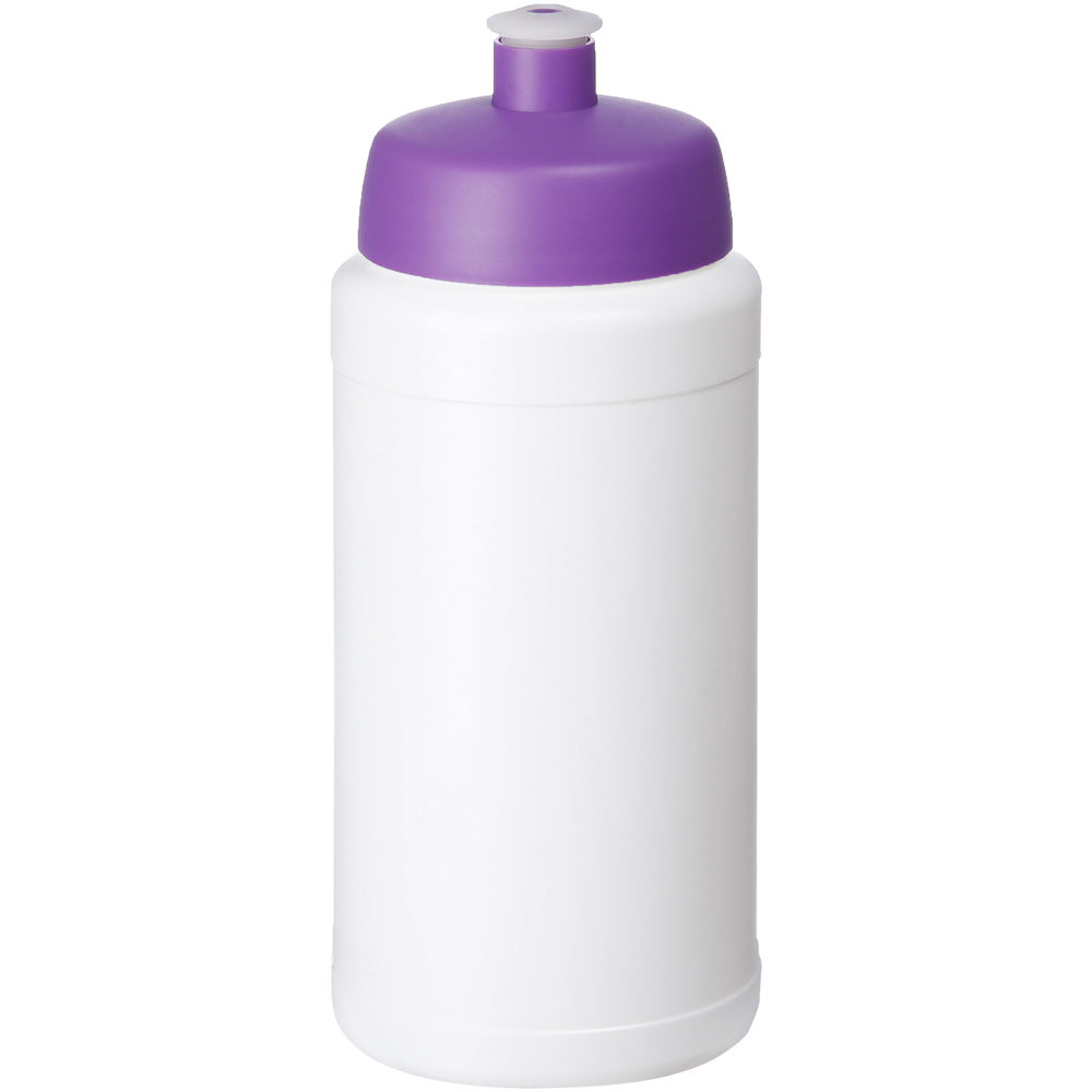 Baseline® Plus 500 ml drinkfles met sportdeksel - met logo of onbedrukt bestellen - Wit, Paars