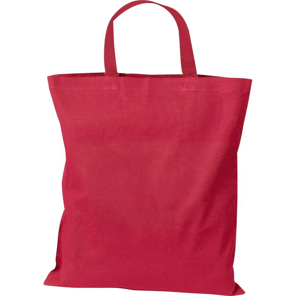 Katoenen tas met korte hengsels - voor bedrijven en relatiegeschenken - Rood