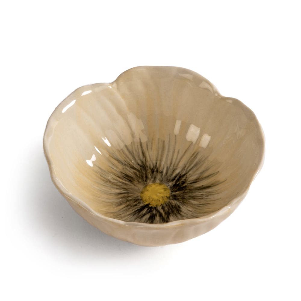 Byon Poppy kom set van 4 st. - bedrukt of onbedrukt verkrijgbaar - Beige