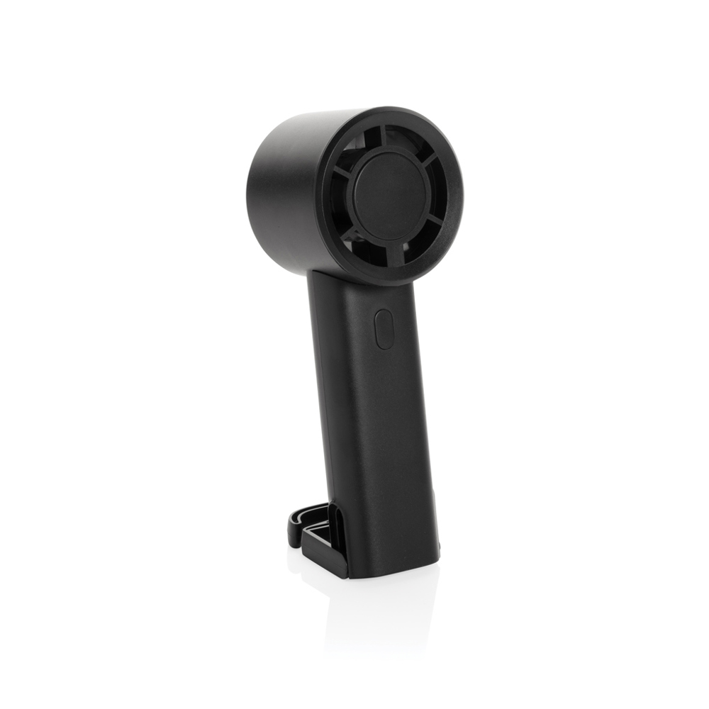Twist RCS rplastic herlaadbare draagbare ventilator - voor bedrijven en relatiegeschenken - zwart (± PMS Black)