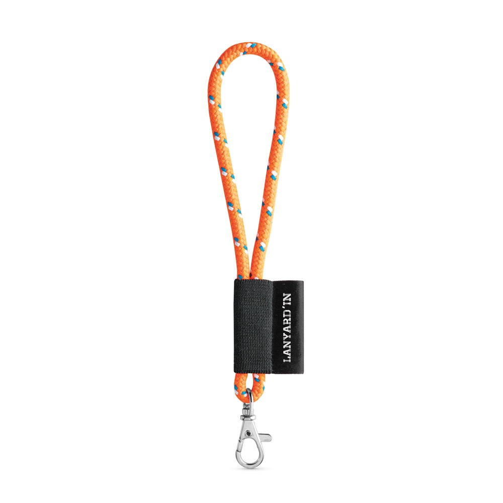 75092. Lanyard Nautic Short Set. Standaard modellen - met logo of onbedrukt bestellen - Oranje hexachrome