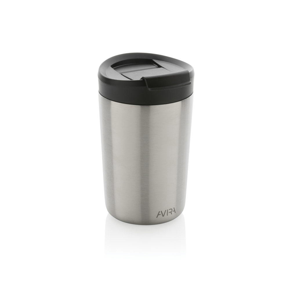 Avira Alya RCS gerecycled roestvrijstalen beker 300ML - voor bedrijven en relatiegeschenken - zilver (± PMS 428)