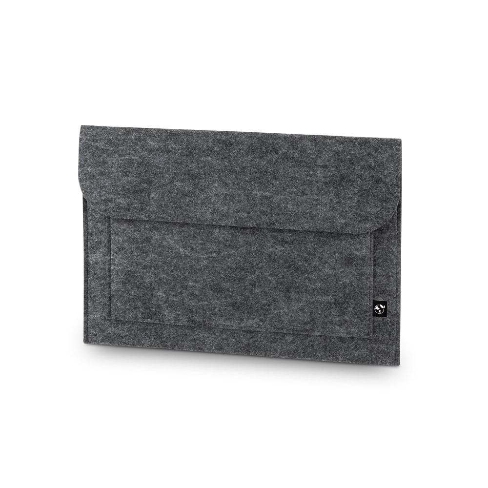 FELPY SLEEVE. Laptoptas van gerecycled vilt (100% rPET) - kopen of bedrukken - Donkergrijs