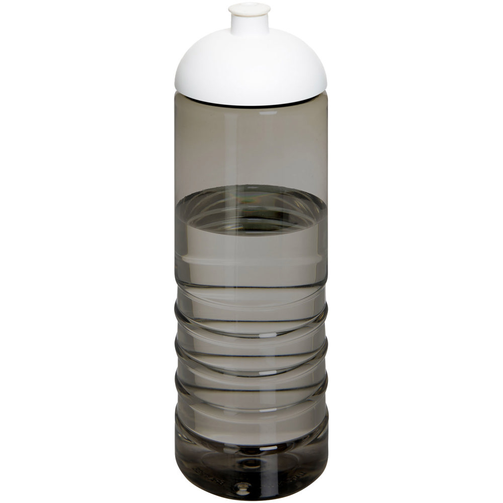H2O Active® Eco Treble drinkfles met koepeldeksel van 750 ml - bedrukt of onbedrukt verkrijgbaar - Houtskool, Wit