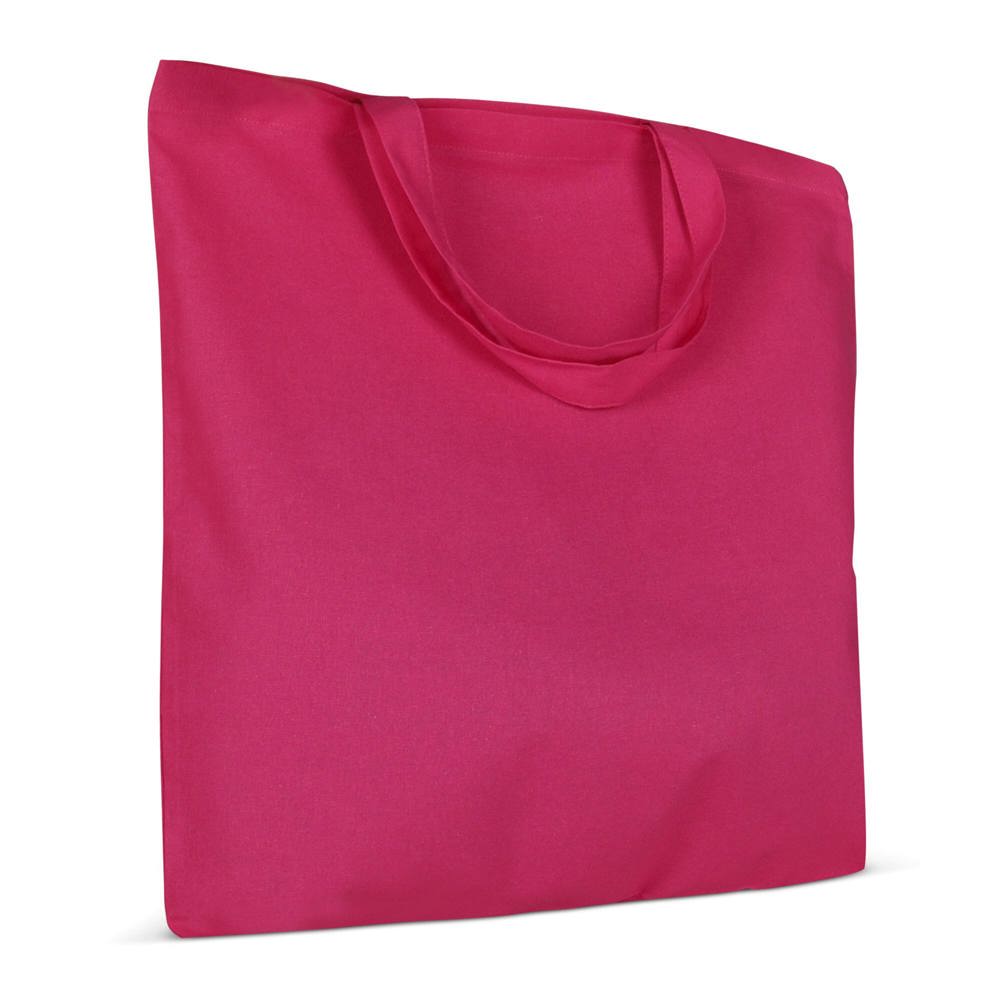 Schoudertas OEKO-TEX® gekleurd kort 140g/m² 38x42 cm - bedrukt of onbedrukt verkrijgbaar - roze