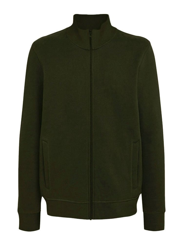 BS Harlem full zip sweater, 280 gr/m² - voor bedrijven en relatiegeschenken - Olijfgroen (PMS 418C)