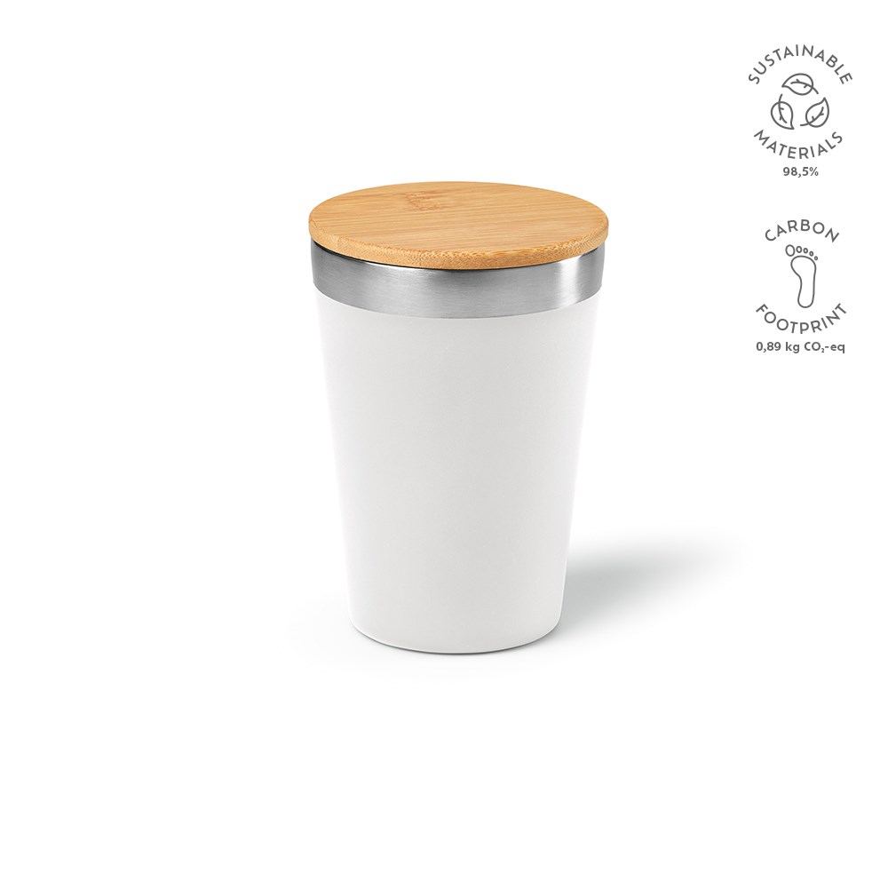 Don Reisbeker gerecycled roestvrij staal 390 ml - kopen of bedrukken - Wit
