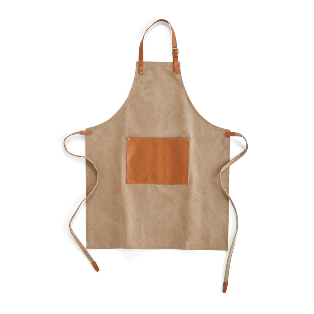 VINGA Asado keukenschort - bedrukt of onbedrukt verkrijgbaar - bruin (± PMS brown)