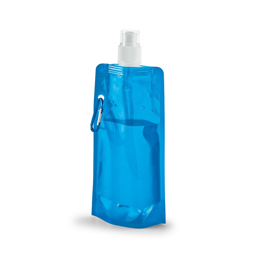 KWILL. 460 ml PE opvouwbare fles - met logo of onbedrukt bestellen - Licht blauw