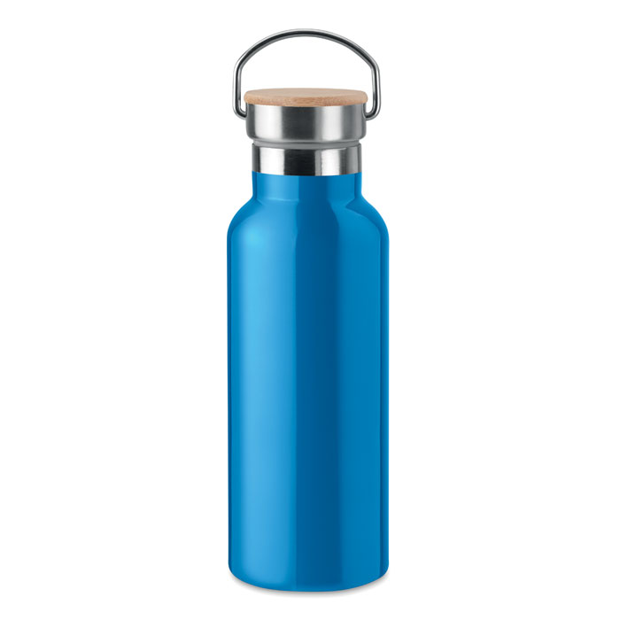 HELSINKI - Dubbelwandige fles 500ml - voor bedrijven en relatiegeschenken - turquoise