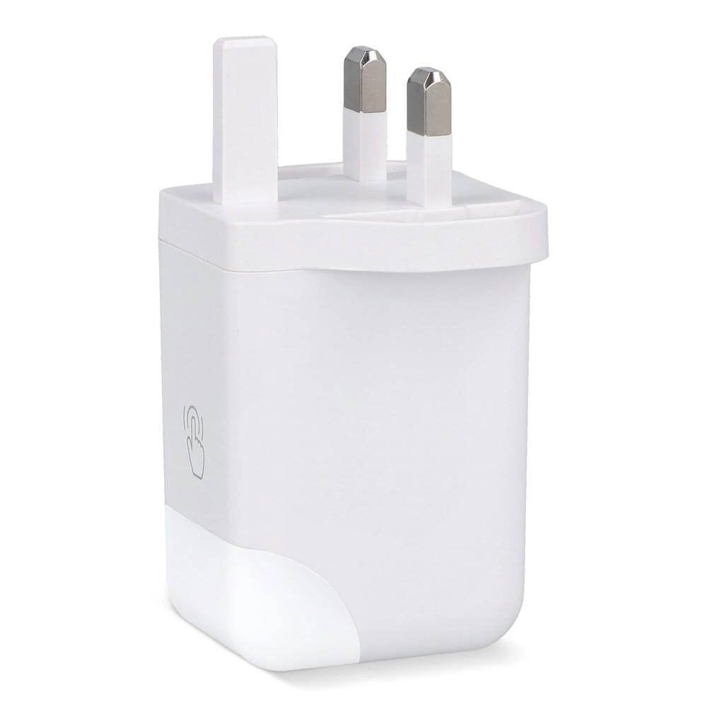 Xoopar ICE-G 65W GaN Adapter met UK Plug - bedrukt of onbedrukt verkrijgbaar - wit