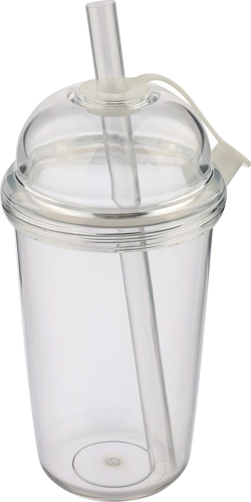 rPet Drinkbeker met rietje Glow 500 ml
