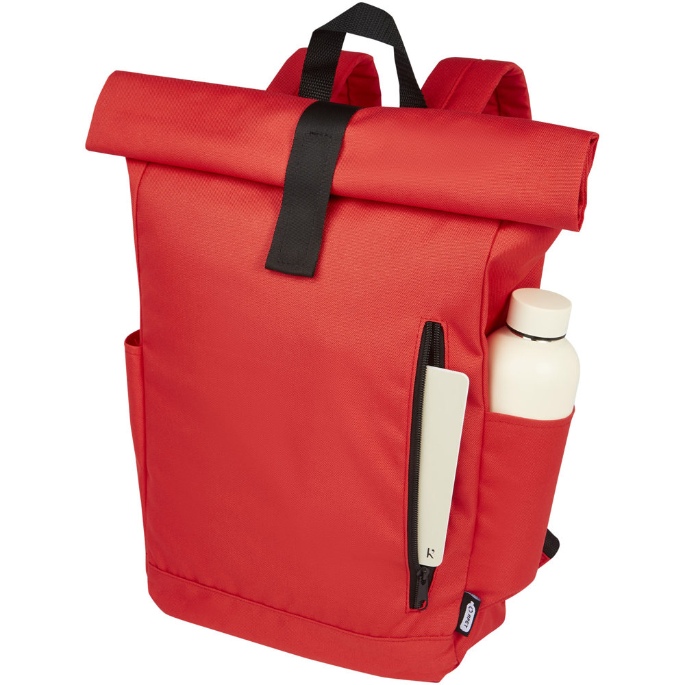 Byron 15,6" rugzak van GRS RPET met opgerolde bovenkant 18 L