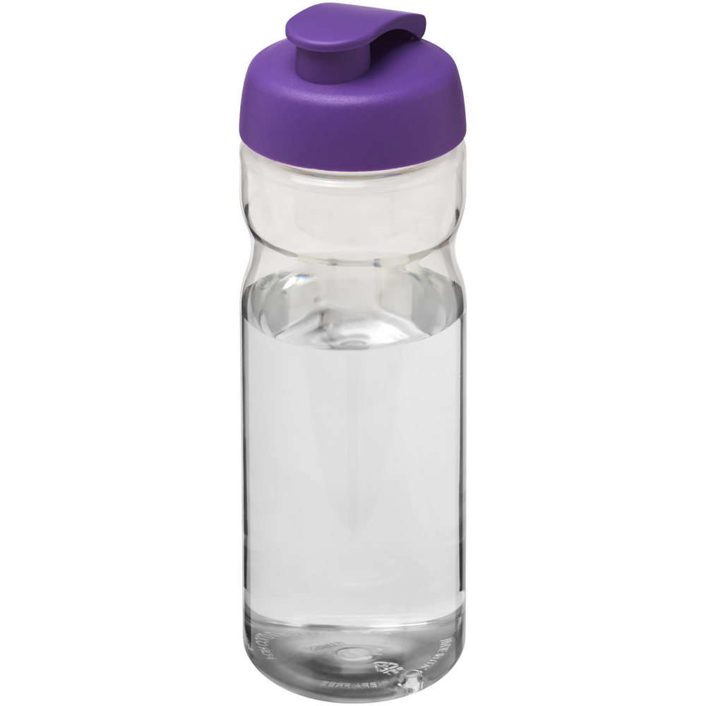 H2O Active® Base 650 ml sportfles met flipcapdeksel - voor bedrijven en relatiegeschenken - Transparent, Paars