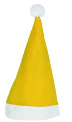 Kerstmuts - met logo of onbedrukt bestellen - Geel (PMS 101c) / Wit