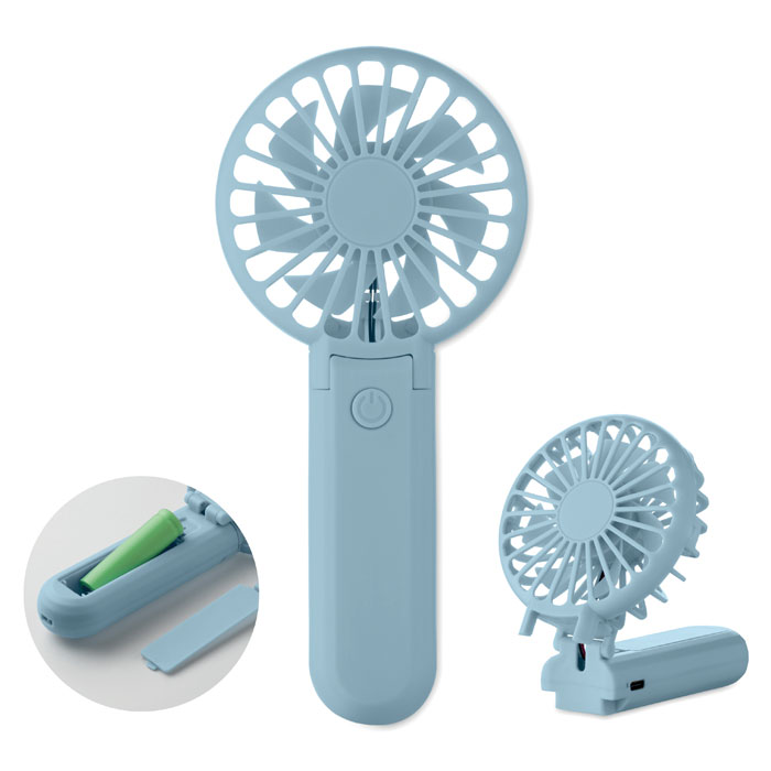 IBERA - Draagbare vouwventilator - kopen of bedrukken - Babyblauw