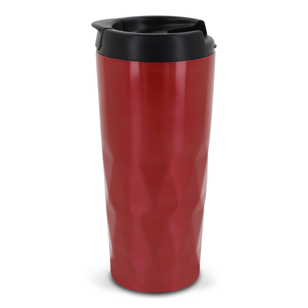 Thermobeker diamant 450ml - met logo of onbedrukt bestellen - Rood