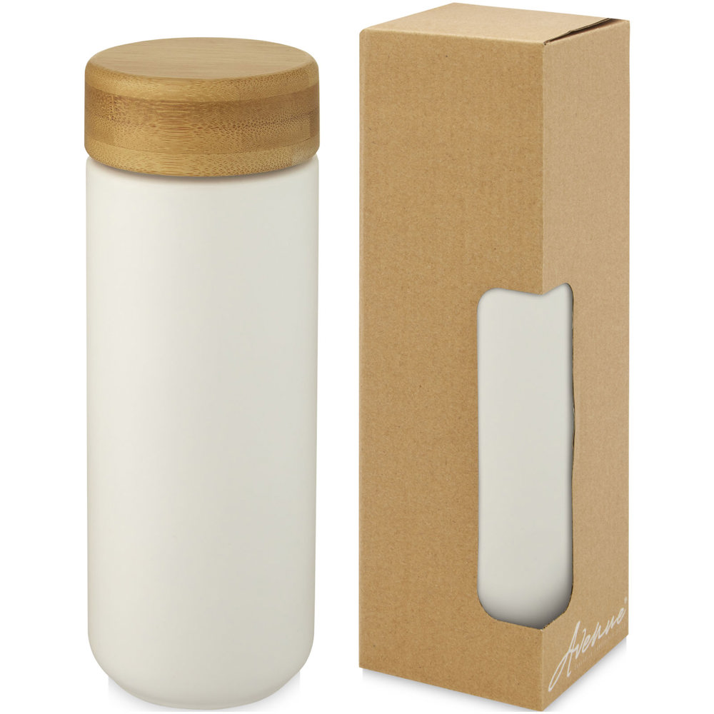 Lumi keramische beker met deksel van bamboe van 300 ml - kopen of bedrukken