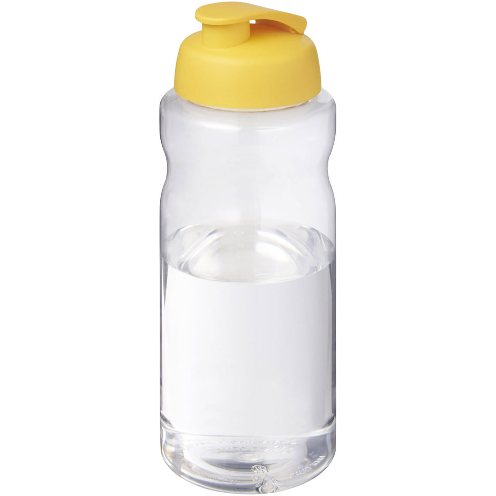 H2O Active® Big Base 1 l drinkfles met klapdeksel - met logo of onbedrukt bestellen - geel