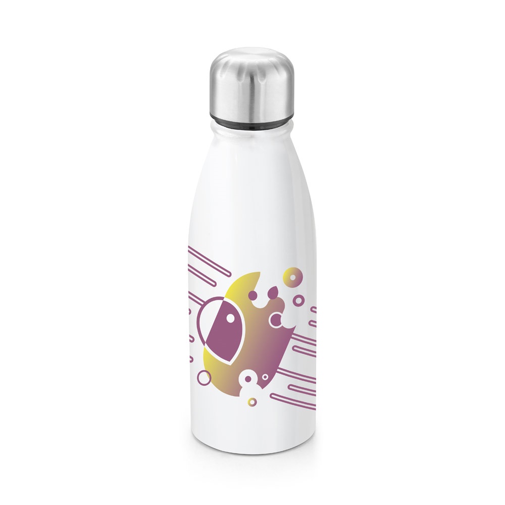 BILLY. Aluminium fles sublimatie en roestvrijstalen dop 500 mL - bedrukt of onbedrukt verkrijgbaar