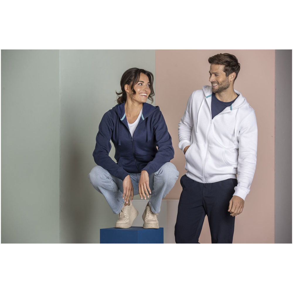 Ruby heren biologische gerecyclede hoodie met volledige rits - kopen of bedrukken