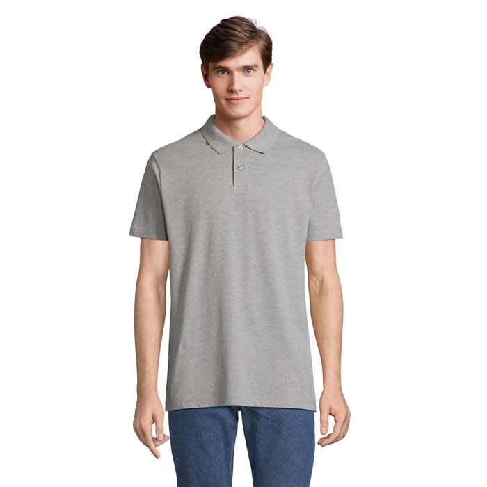 PULSE - PULSE UNISEX POLO - met logo of onbedrukt bestellen - Grijs Gemêleerd 2