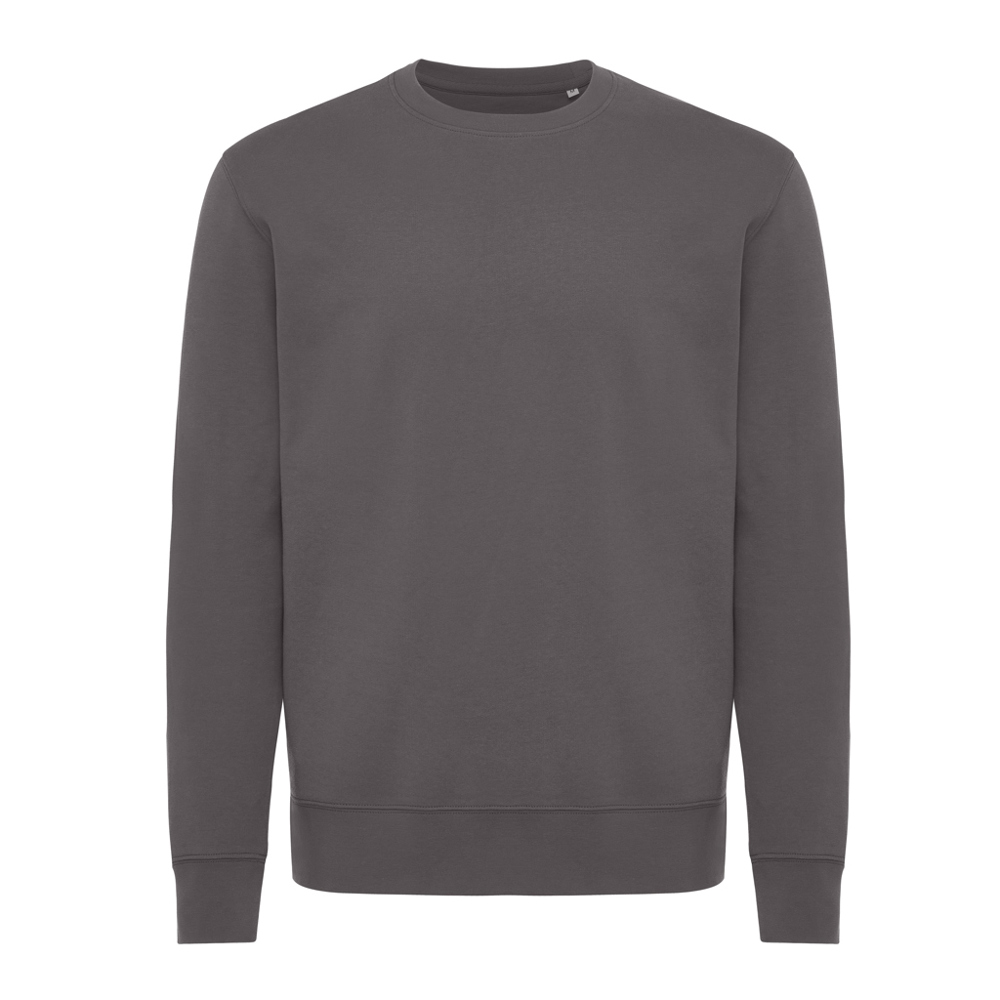 IQONIQ Kruger gerecycled katoen relaxed sweater - voor bedrijven en relatiegeschenken - antraciet (± PMS 19-3900 TCX)