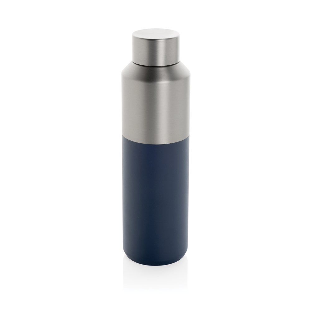 Fluid RCS gerecycled RVS water fles 600ML - bedrukt of onbedrukt verkrijgbaar - donkerblauw (± PMS 2767)