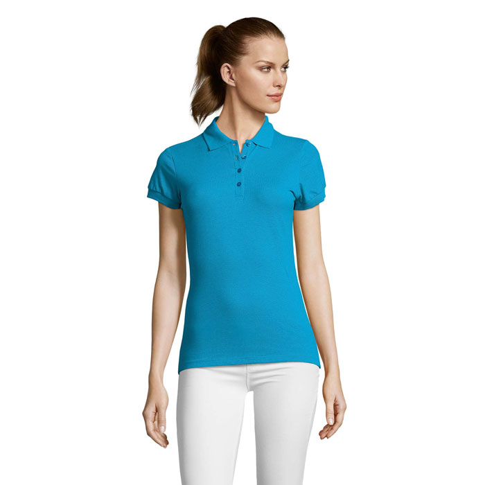 PASSION - PASSION dames polo 170g - bedrukt of onbedrukt verkrijgbaar - Aqua