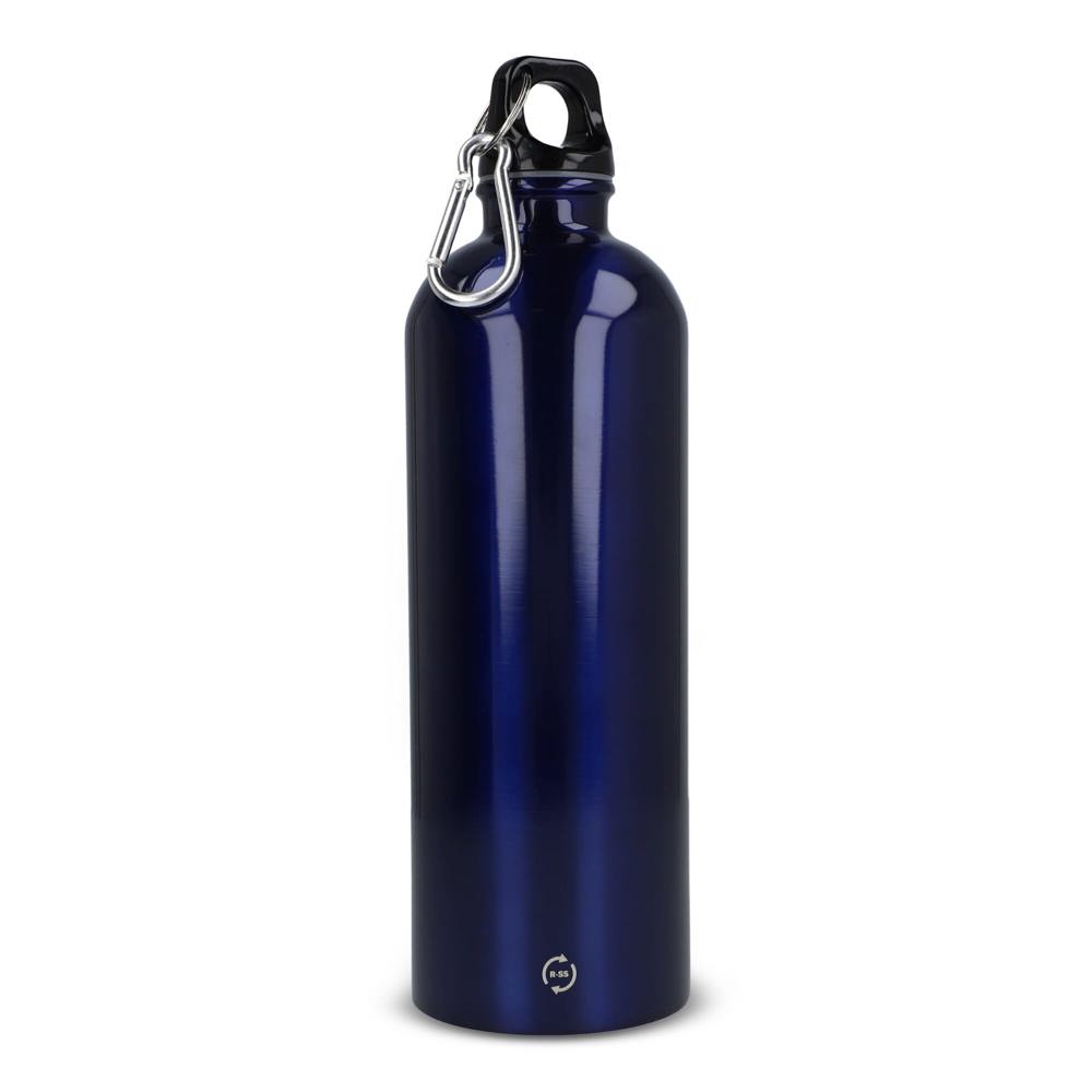R-SS enkelwandige fles met karabijnhaak 750ml - kopen of bedrukken - Donkerblauw
