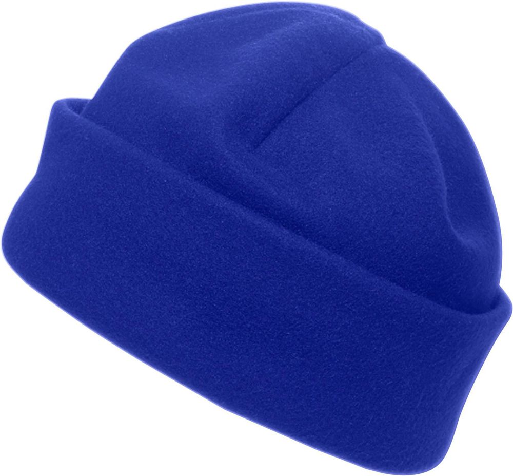 Polyester fleece (200 gr/m²) muts Elliana - voor bedrijven en relatiegeschenken - kobaltblauw