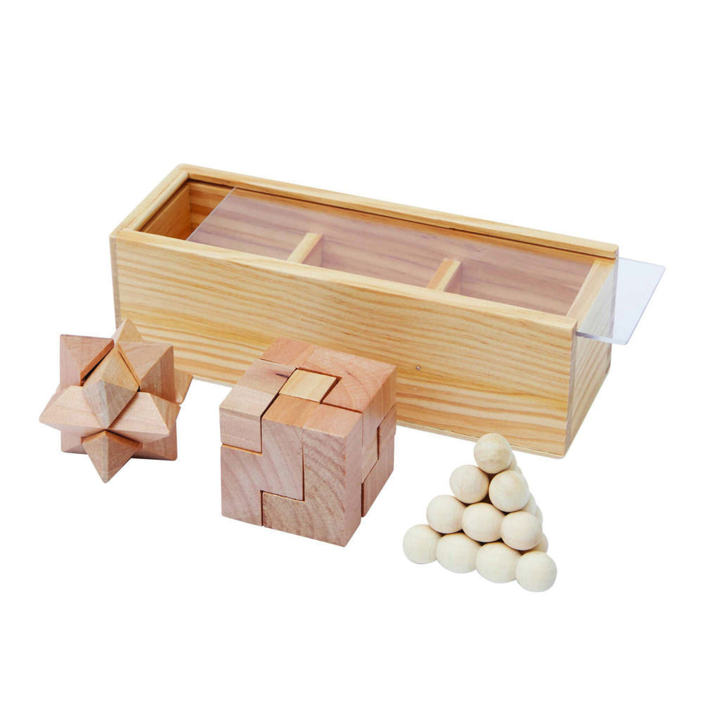 BRAIN POWER - Houten puzzel-set - kopen of bedrukken