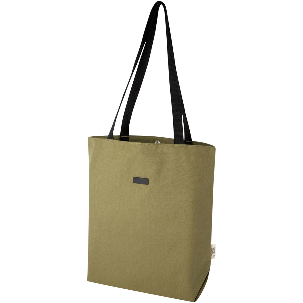 Joey veelzijdige draagtas van GRS gerecycled canvas 14 l - bedrukt of onbedrukt verkrijgbaar - Olijf