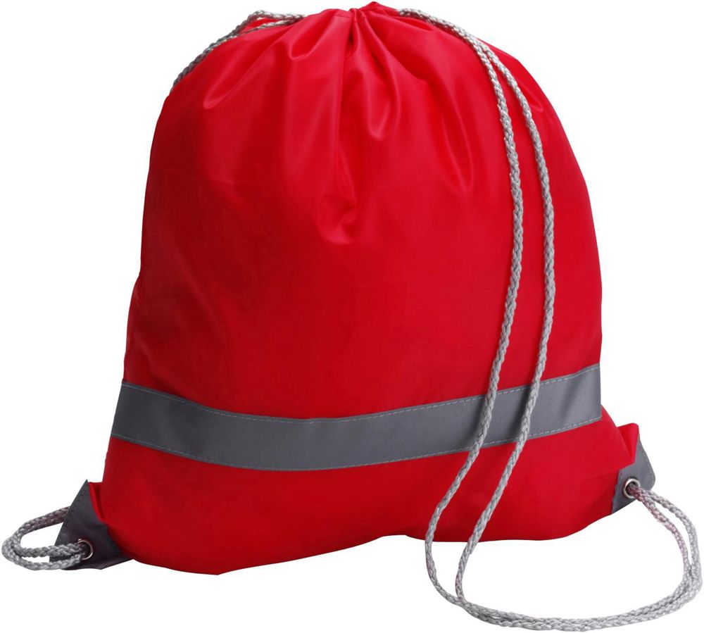 Polyester (190T) trekkoord rugzak Sylvie - voor bedrijven en relatiegeschenken - Rood
