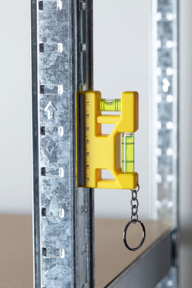 Gerecycled ABS sleutelhanger met waterpas Indira