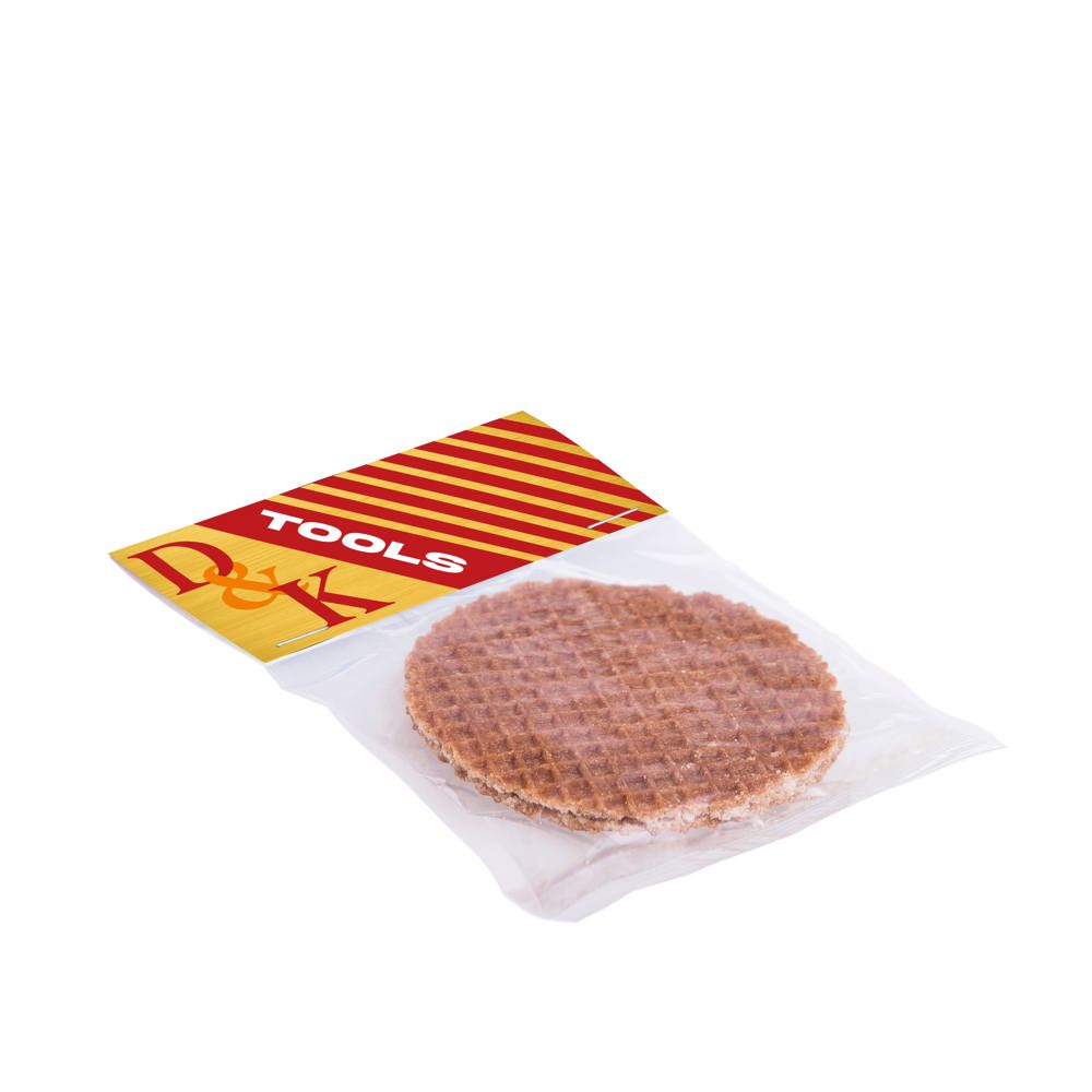 Roomboter Stroopwafel met een kopkaartje - kopen of bedrukken