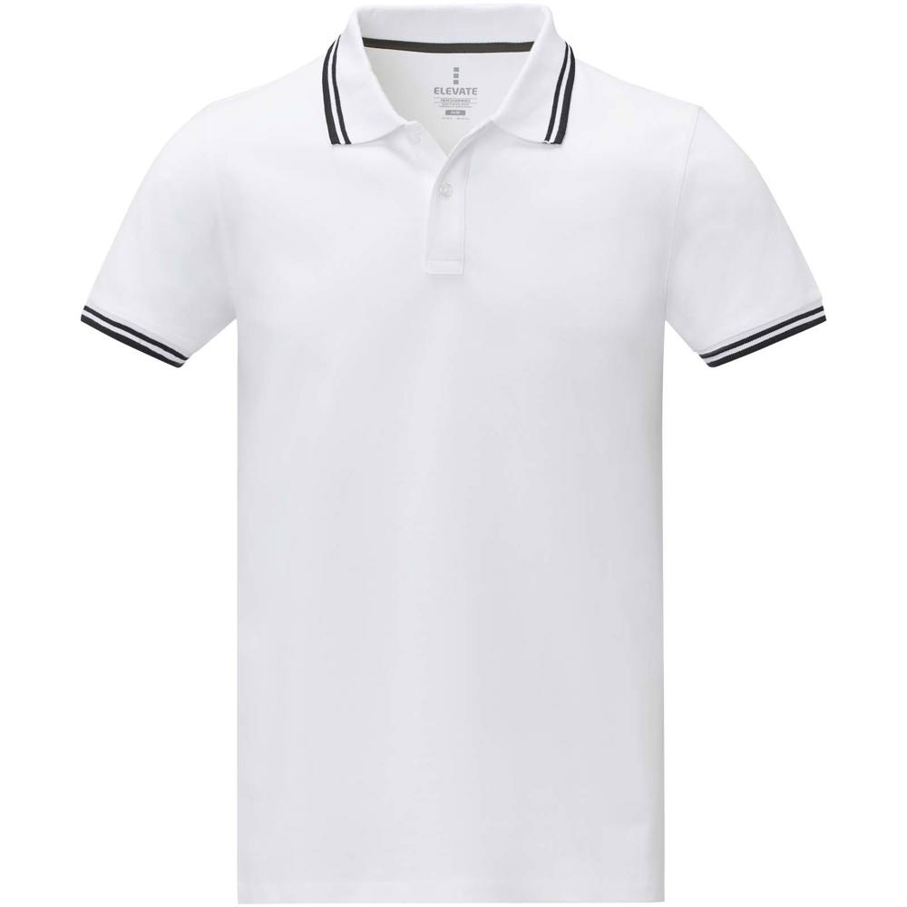 Amarago 200 g/m² tipping herenpolo met korte mouwen