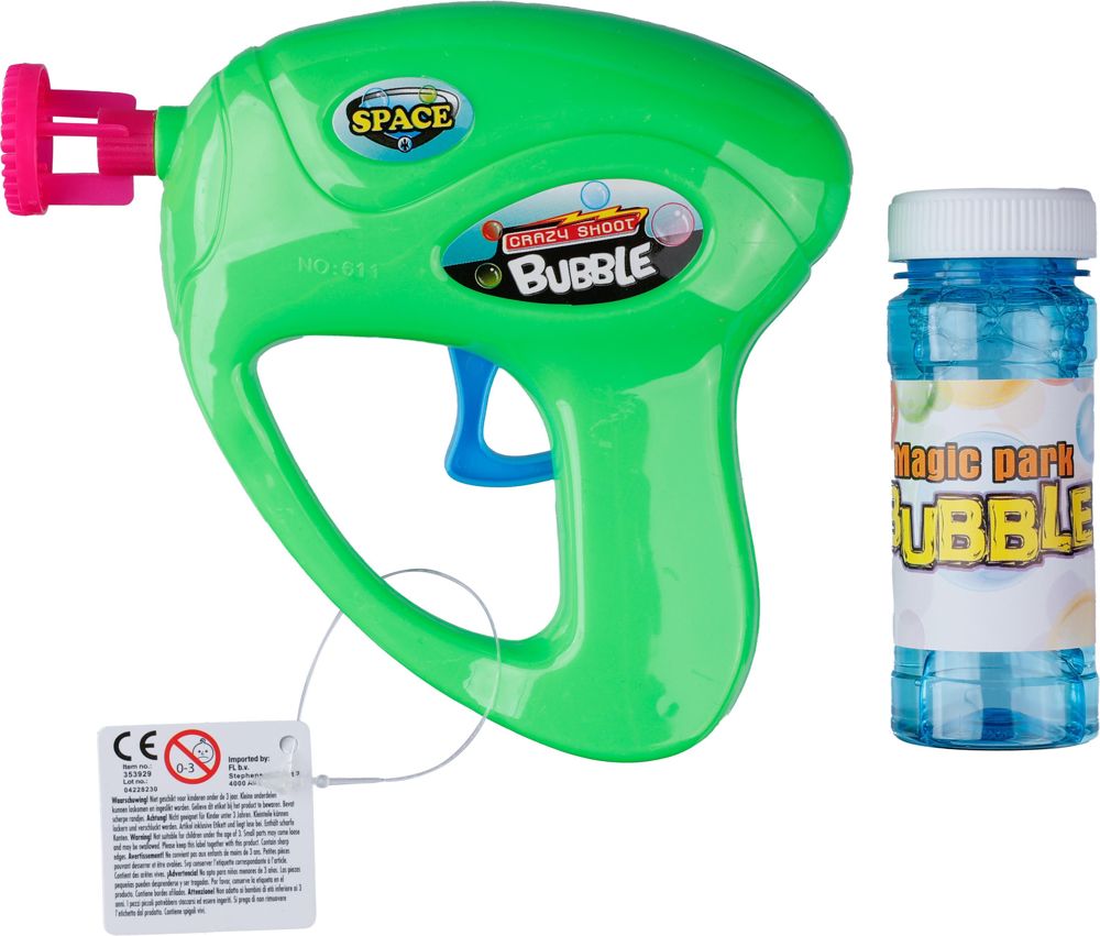 Kunststof bellenblaas pistool Hallie - voor bedrijven en relatiegeschenken - lichtgroen